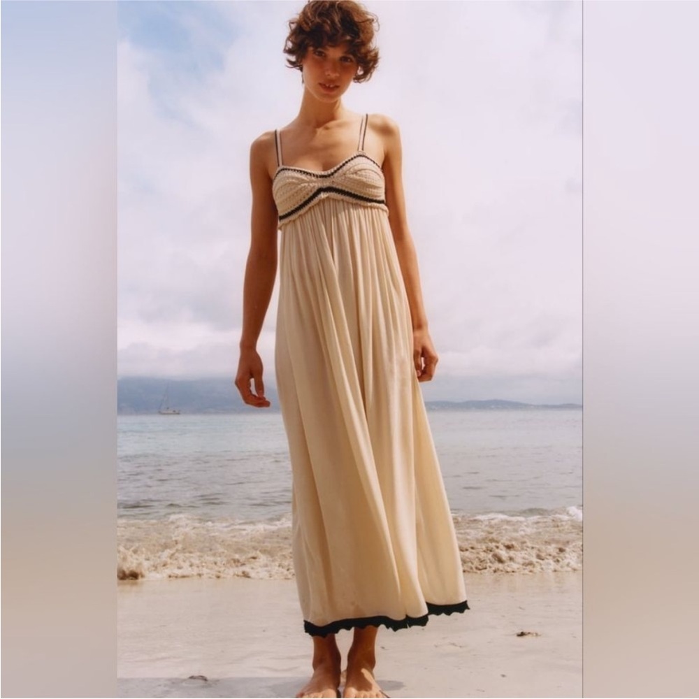 Zara limited edition celeb style crochet midi dress